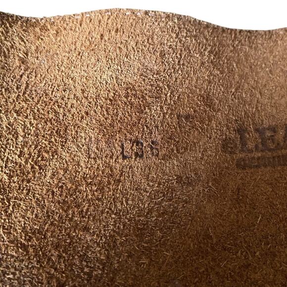 Leatherock Brown Leather Wide Made in Italy Stone Gild Buckle Belt size large - Picture 9 of 10